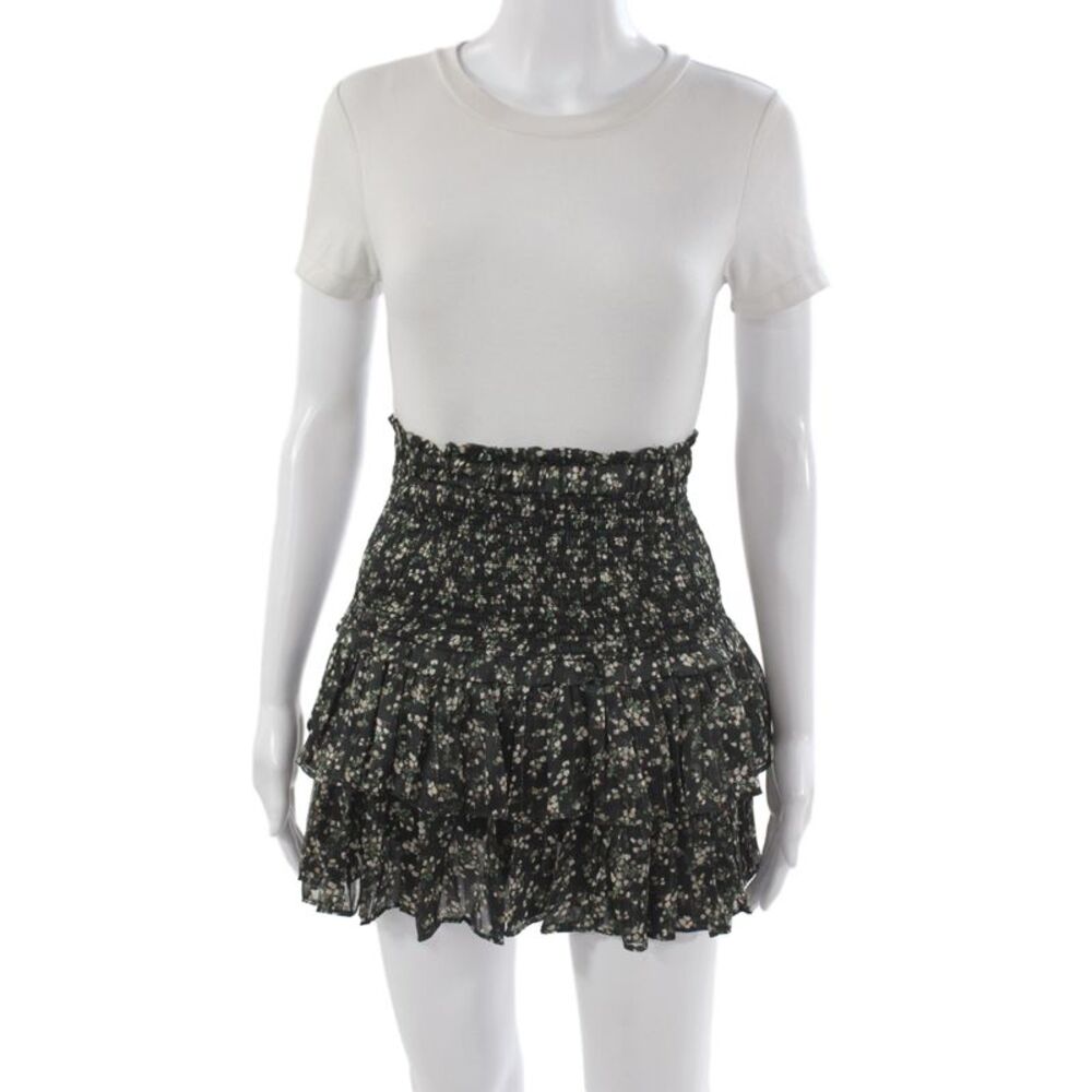 We're All Pretty Girls Women Black Floral Mini Skirt Polyester Size S